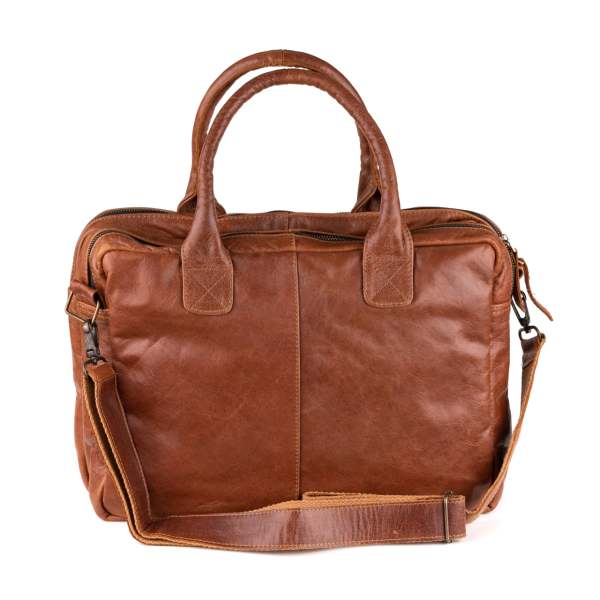 Amsterdam Deri Laptop Çantası 17 İnç - Chill-Line Dark Brown