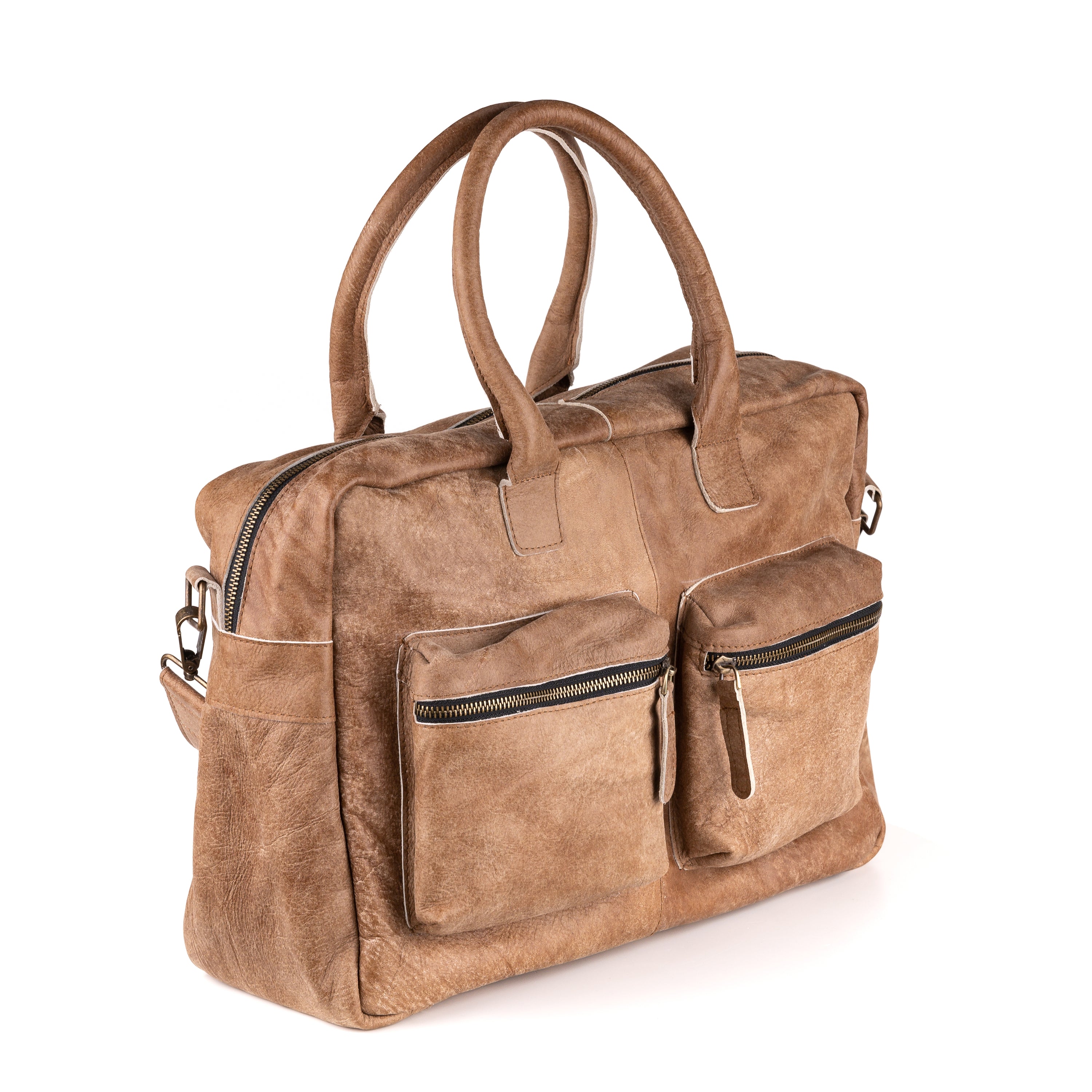 Breda Deri Laptop Çantası 17 İnç - Concrete Mou