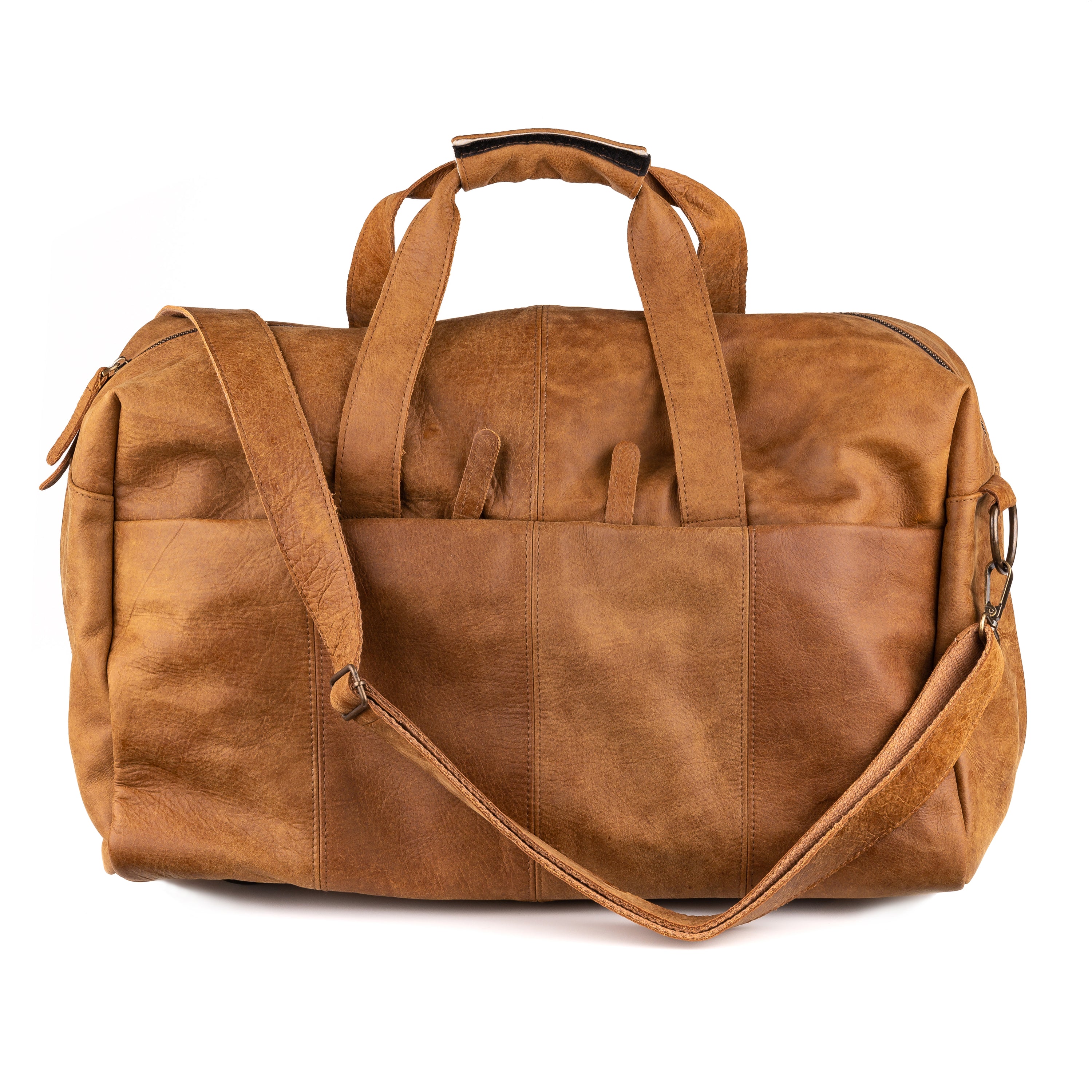 Zwolle Deri Spor ve Seyahat Çantası - Concrete Sudan Brown