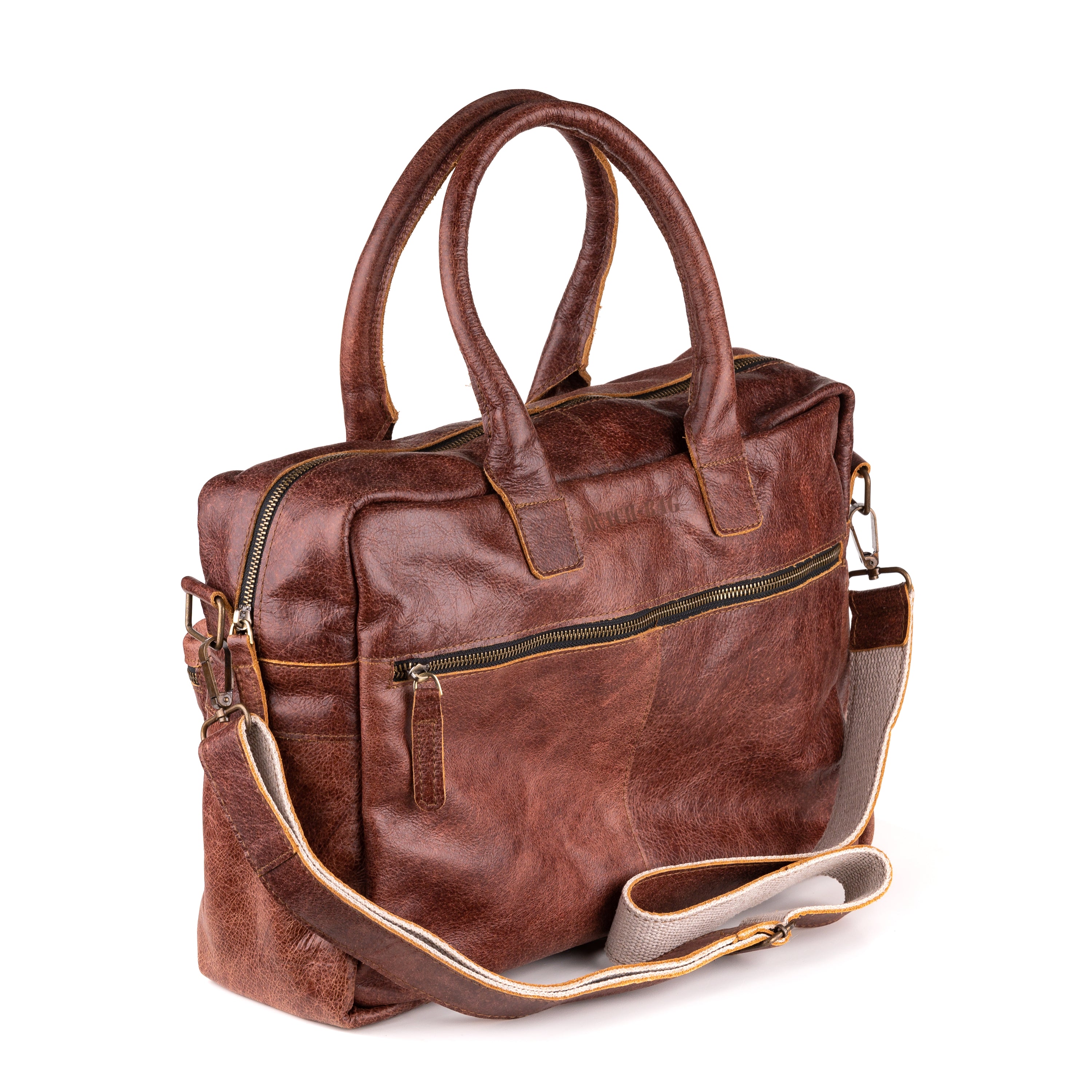 Breda Deri Laptop Çantası 17 İnç - Chill-Line Dark Brown