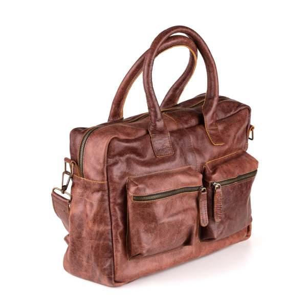 Breda Deri Laptop Çantası 17 İnç - Chill-Line Dark Brown