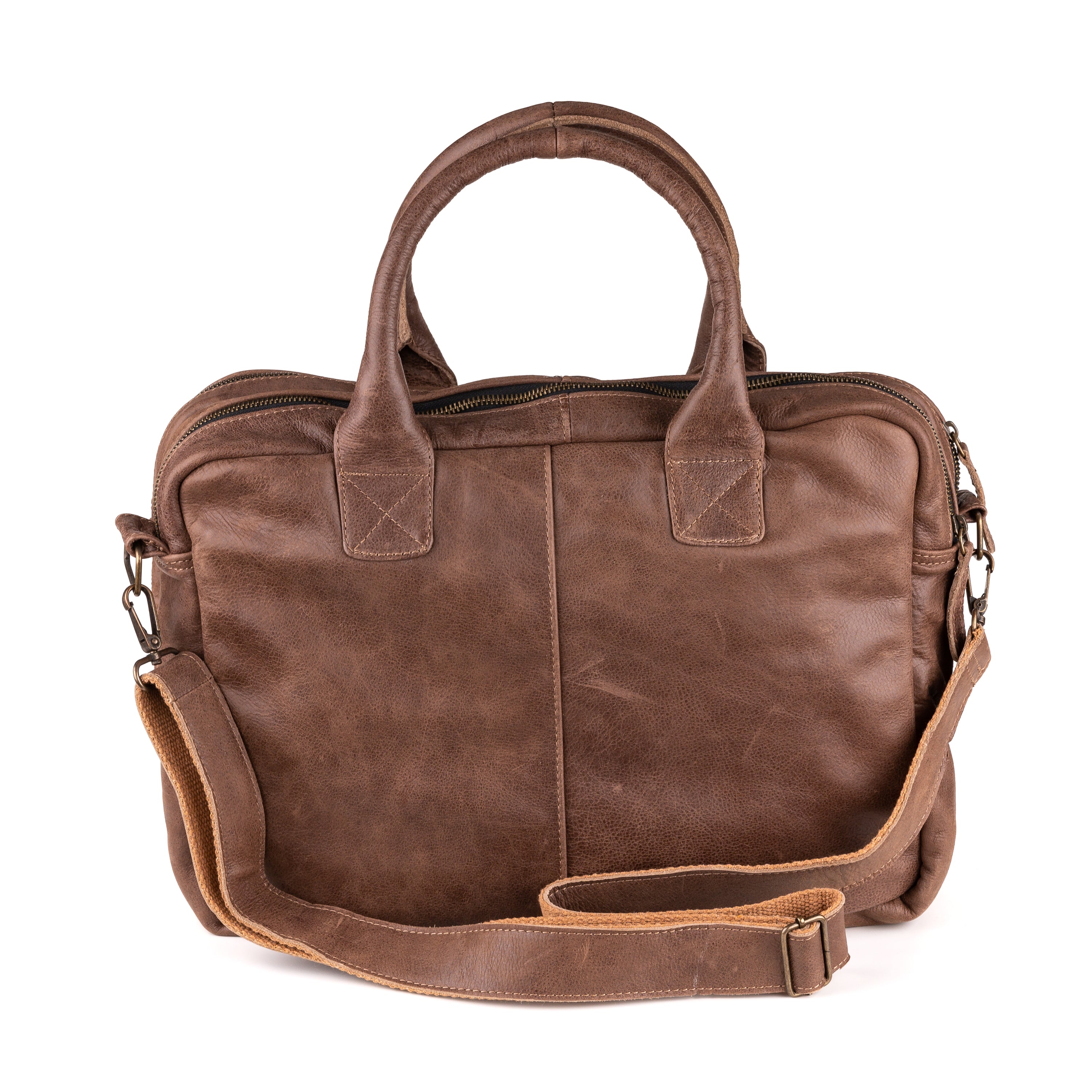 Amsterdam Deri Laptop Çantası 17 İnç - Vintage Brown