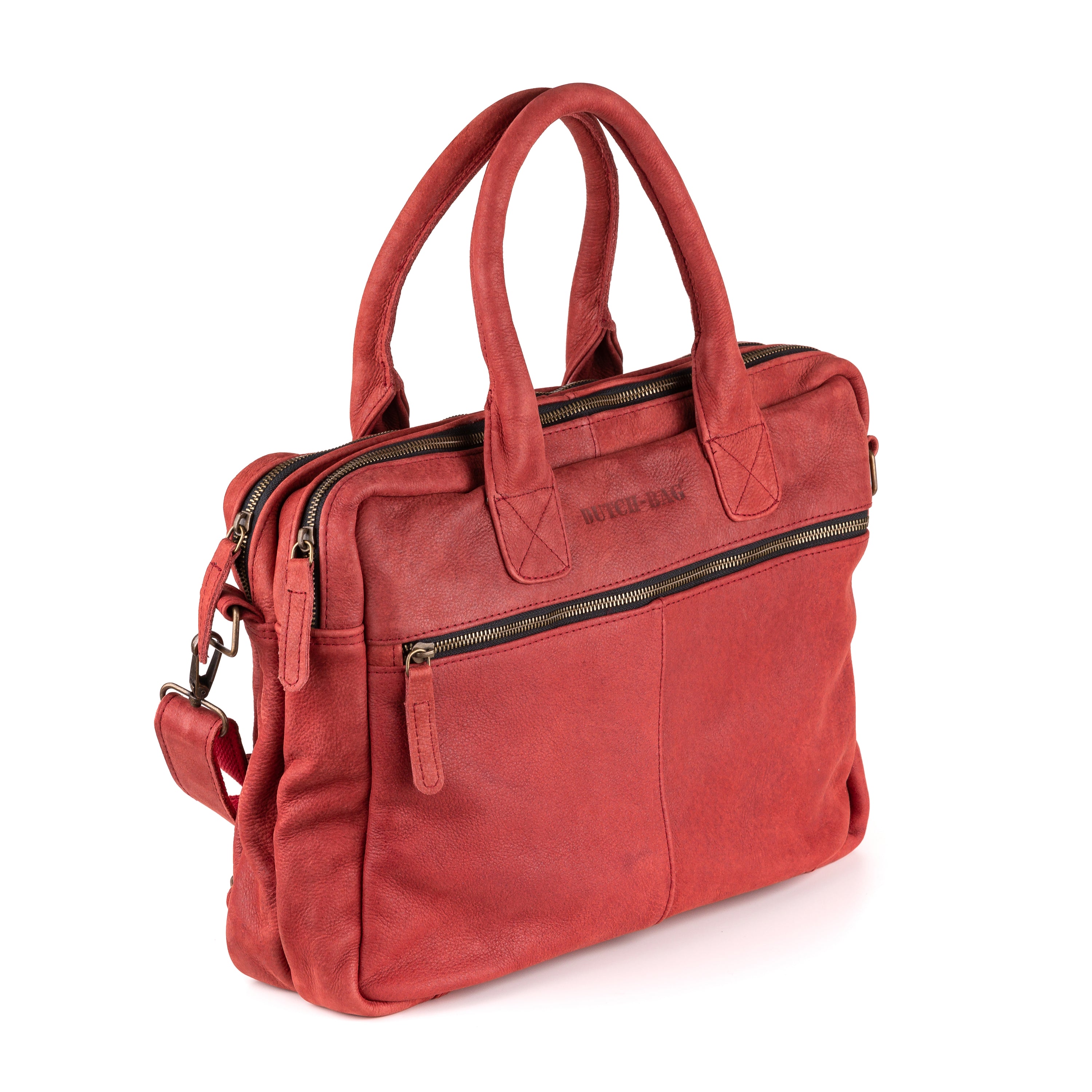 Amsterdam Deri Laptop Çantası 17 İnç - Kenia Burgundy