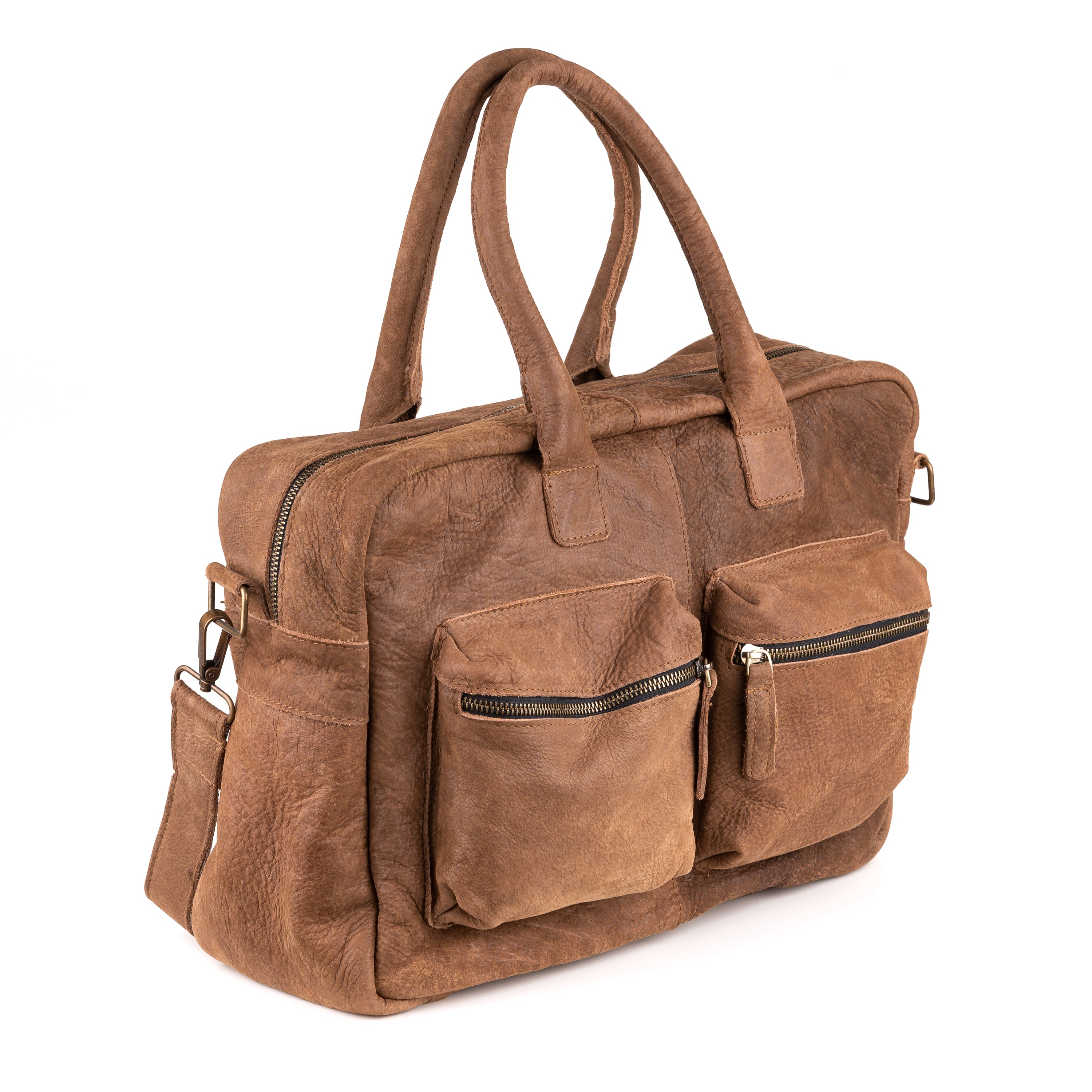 Breda Deri Laptop Çantası 17 İnç - Kenia Brown