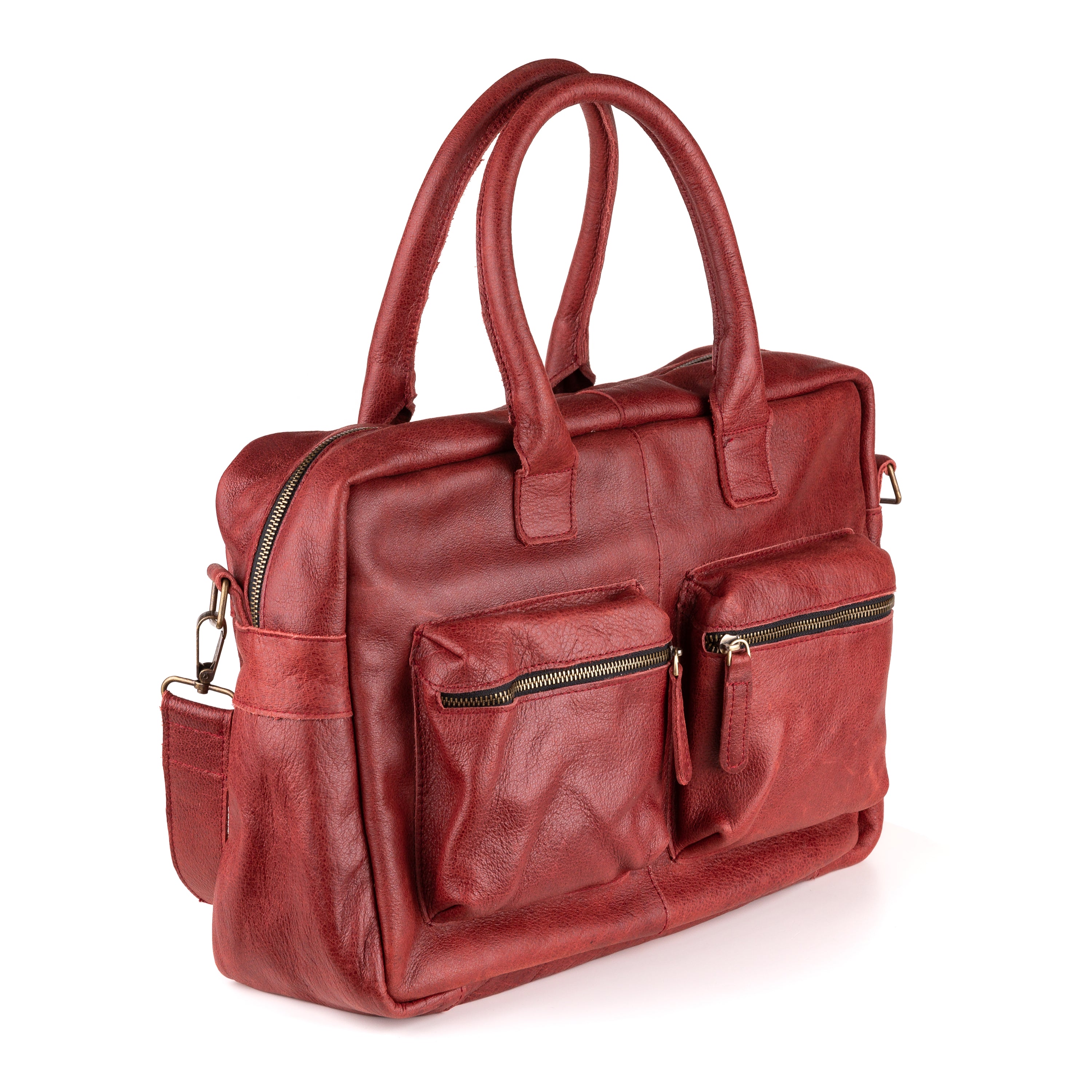 Breda Deri Laptop Çantası 17 İnç - Vintage Burgundy