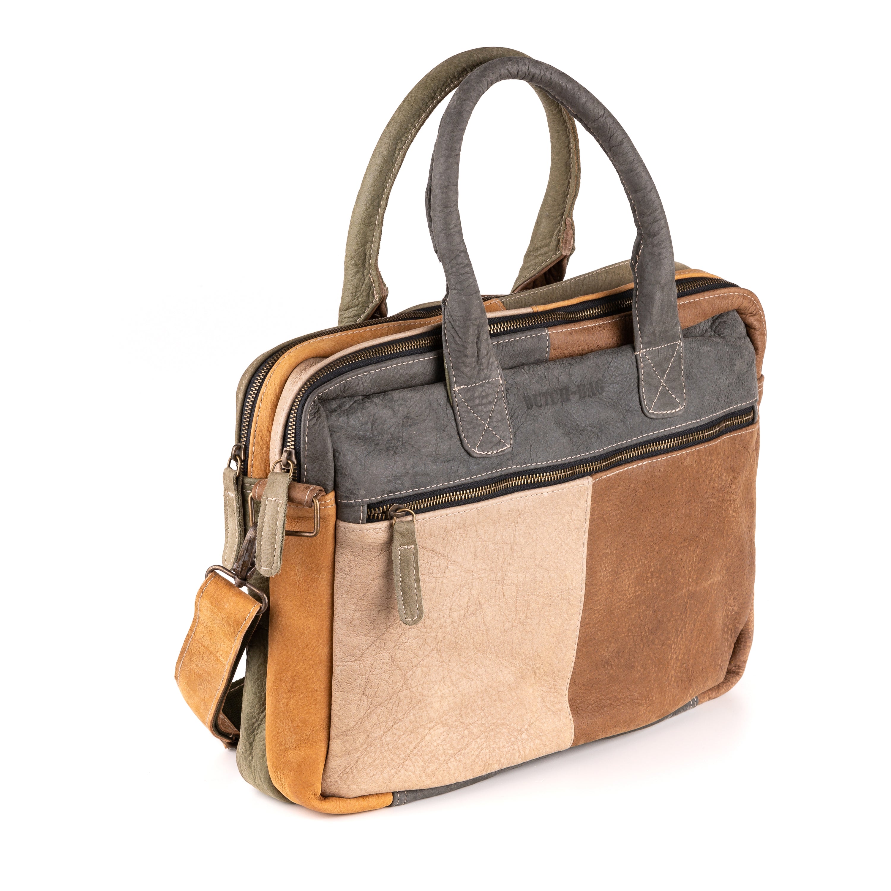 Amsterdam Deri Laptop Çantası 17 İnç - Kenia Mix