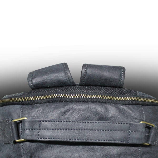 Rotterdam Deri Sırt Çantası - Concrete Denim Blue