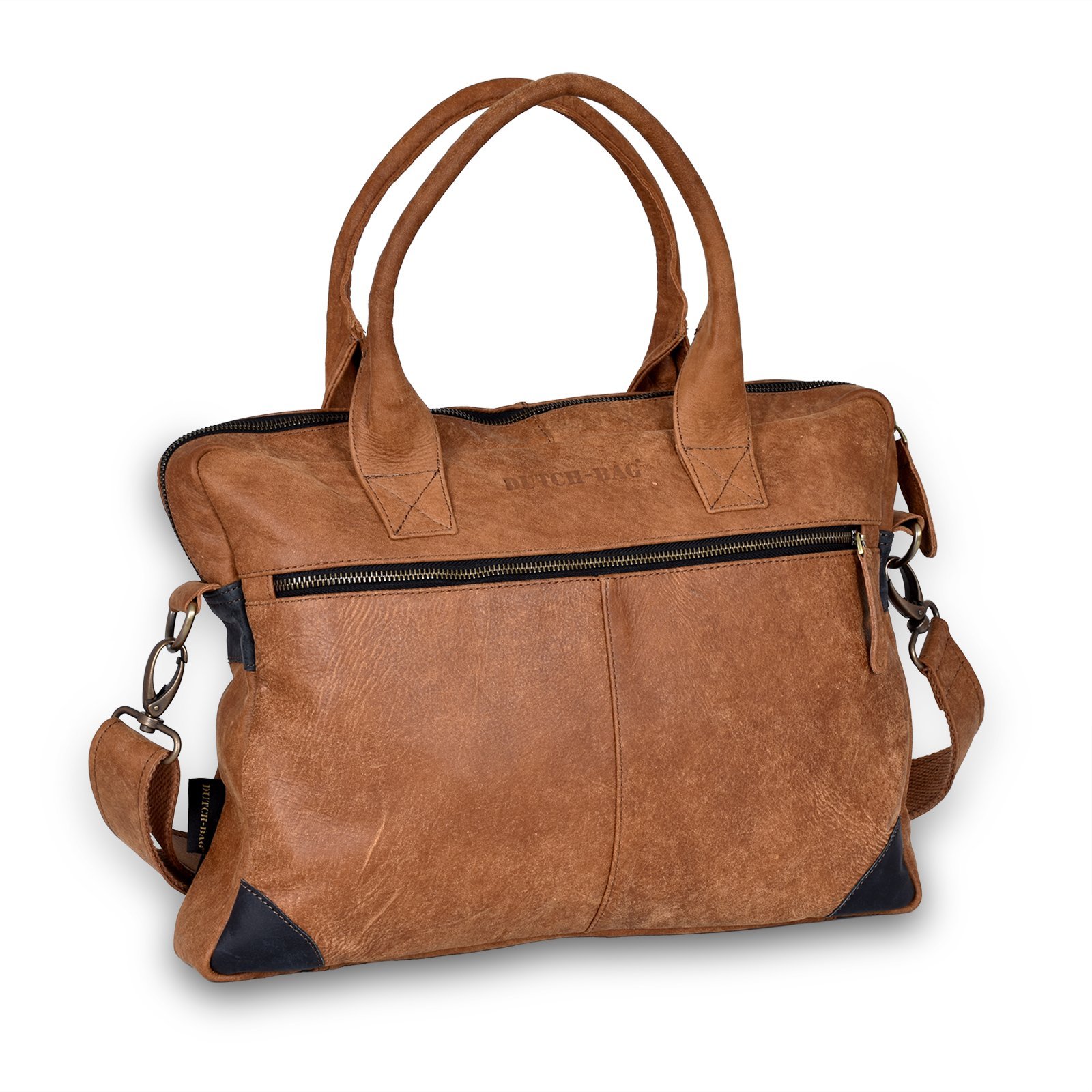 Utrecht Deri El ve Omuz Çantası - Concerete Sudan Brown Antraciet - Seçenek 1