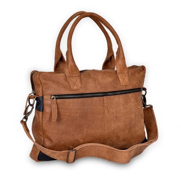 Utrecht Deri El ve Omuz Çantası - Concerete Sudan Brown Antraciet - Seçenek 1